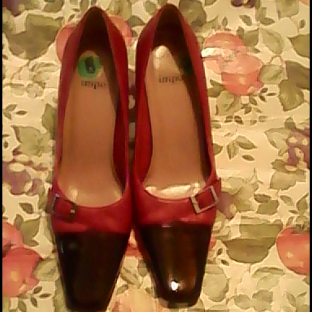 Shoes Red and Black color made by Impo